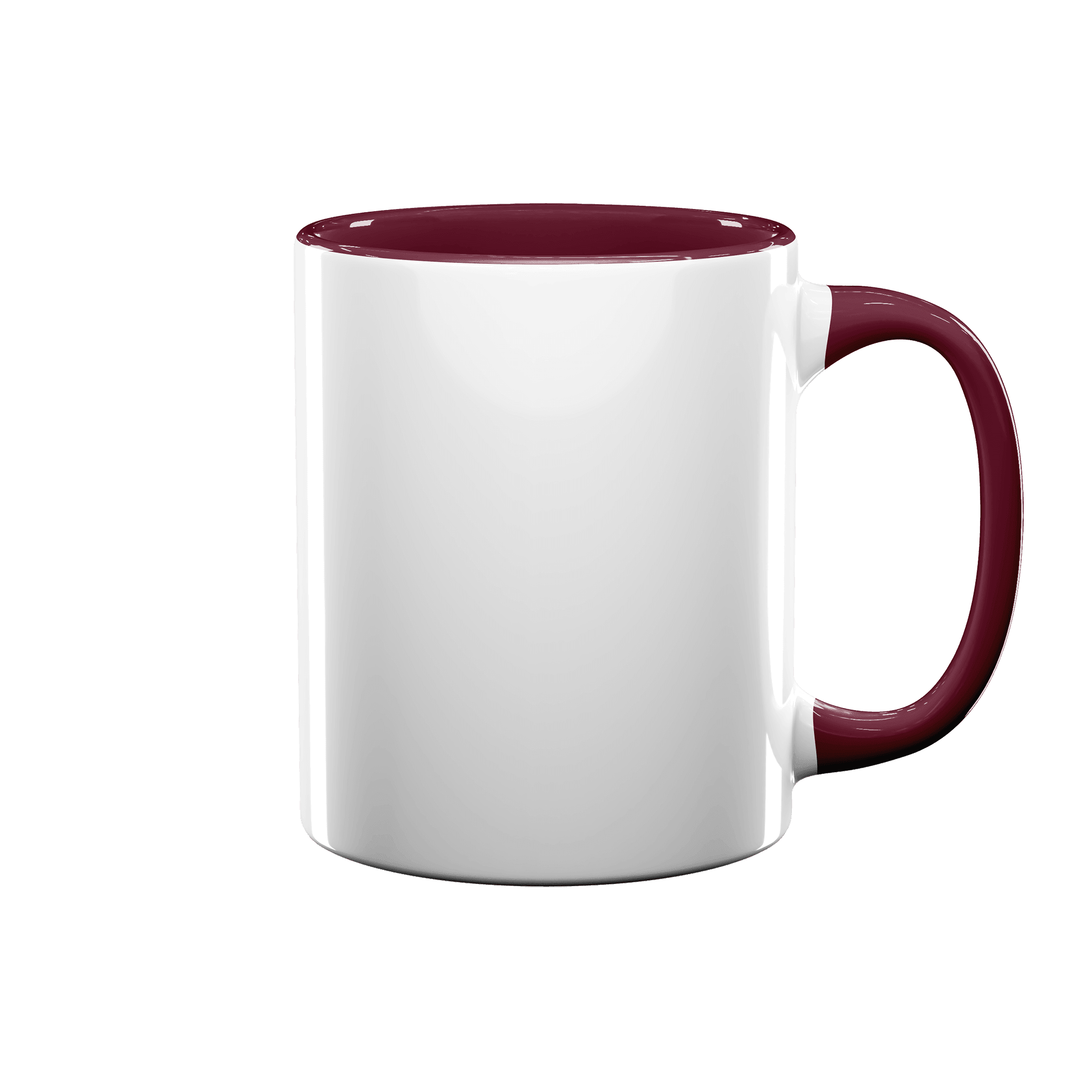 11 oz Inner & Handle Colored Mug - Maroon – Blank Sublimation Mugs