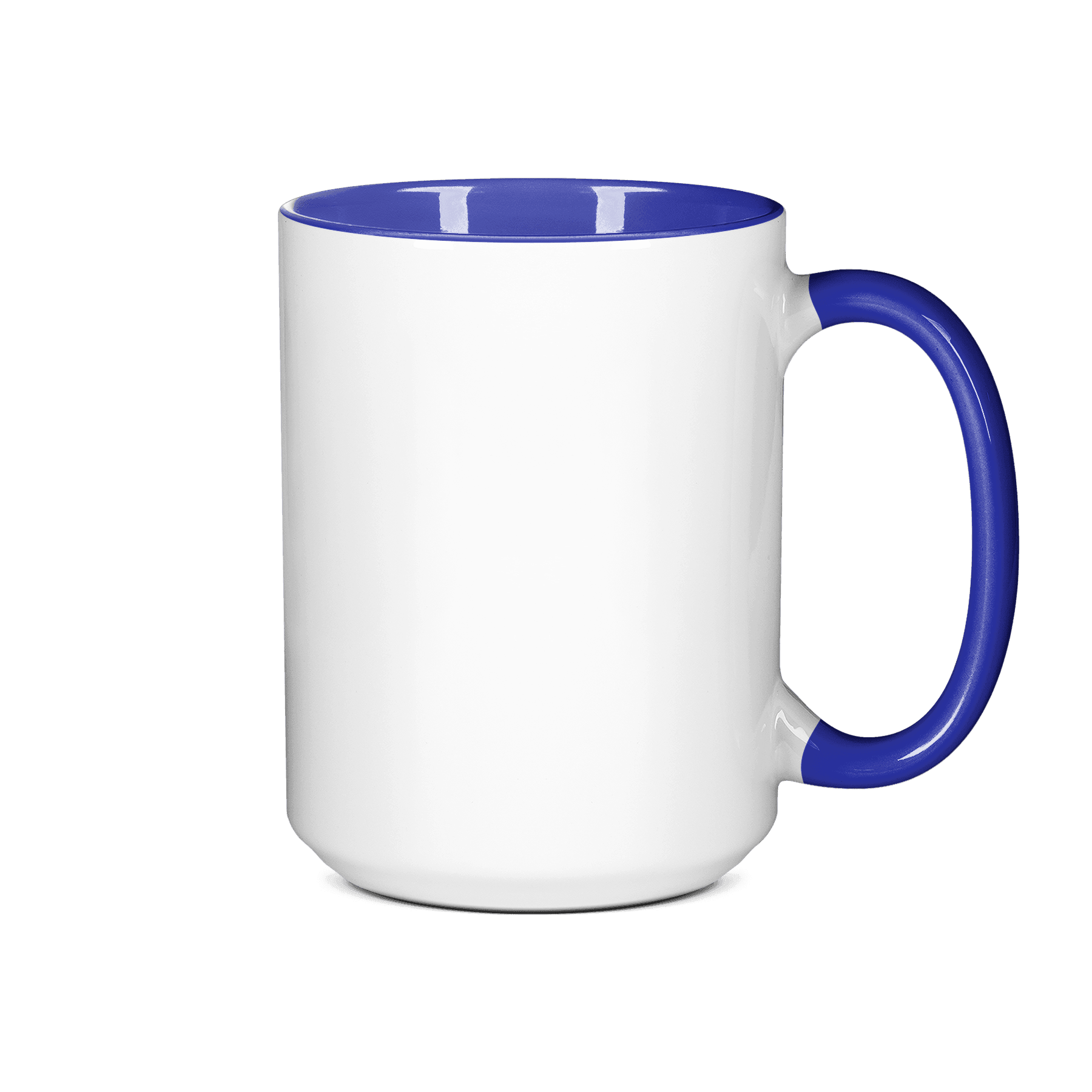 15 oz Inner & Handle Colored Mug - Blue – Blank Sublimation Mugs