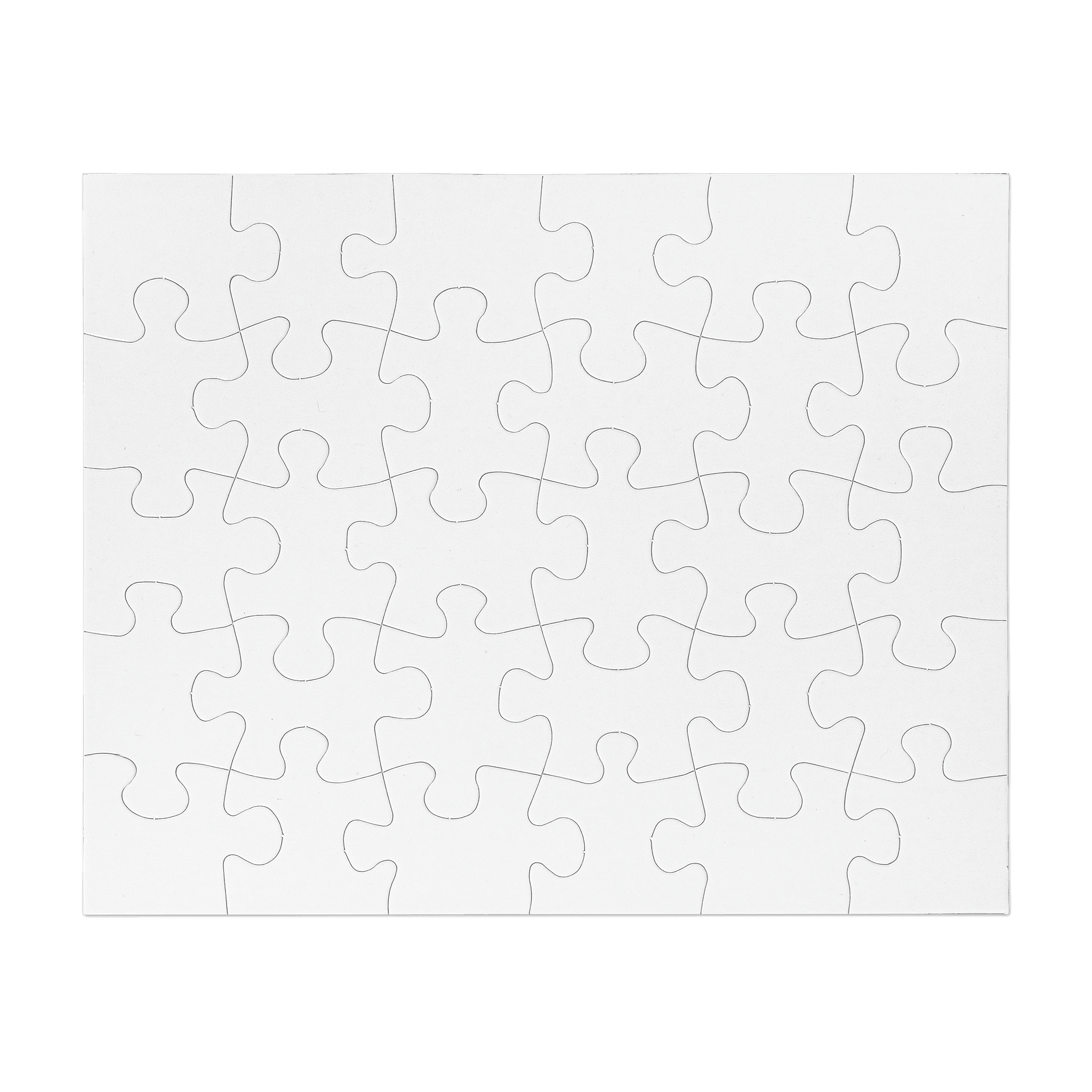 25 Jigsaw puzzle blank template, Stock image