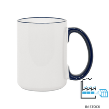 15 oz Rim & Handle Colored Mug - Blue - PhotoUSA | Wholesale Sublimation Blanks & Fulfillment | ORCA® Coating