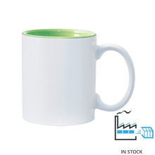 11 oz Two Tone Colored Mug - Light Green , Accent Mugs , PHOTO USA