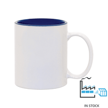 11 oz Two Tone Colored Mug - Blue , Accent Mugs , PHOTO USA