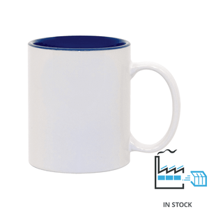 11 oz Two Tone Colored Mug - Blue , Accent Mugs , PHOTO USA
