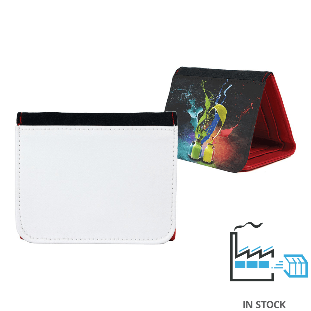 Small Faux Leather Wallet - Red , Sublimation Wallets , PHOTO USA
