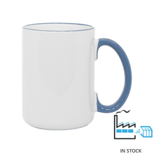 15 oz Rim & Handle Colored Mug - Cambridge Blue - PhotoUSA | Wholesale Sublimation Blanks & Fulfillment | ORCA® Coating