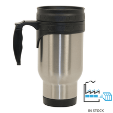 14 oz Stainless Steel Mug - Economy size (With Plastic Insert) - Silver , Sublimation Travel Mugs , PHOTO USA