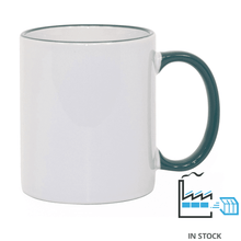 11 oz Rim & Handle Colored Mug - Green - PhotoUSA | Wholesale Sublimation Blanks & Fulfillment | ORCA® Coating
