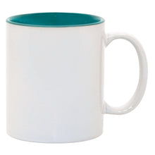 11 oz Two Tone Colored Mug - Green , Accent Mugs , PHOTO USA