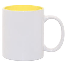 11 oz Two Tone Colored Mug - Yellow , Accent Mugs , PHOTO USA
