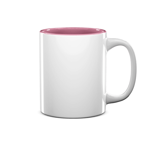 11 oz Two Tone Colored Mug - Pink , Accent Mugs , PHOTO USA