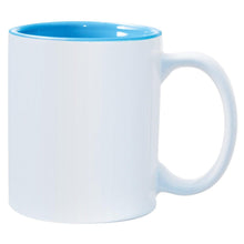 11 oz Two Tone Colored Mug - Light Blue , Accent Mugs , PHOTO USA