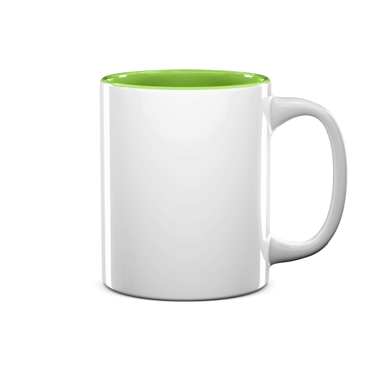 11 oz Two Tone Colored Mug - Light Green , Accent Mugs , PHOTO USA