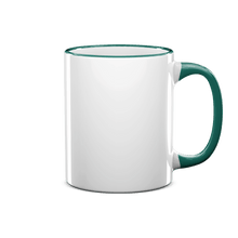 11 oz Rim & Handle Colored Mug - Green , Accent Mugs , PHOTO USA