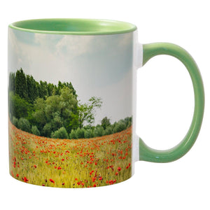 11 oz Inner & Handle Colored Mug - Light Green , Accent Mugs , PHOTO USA
