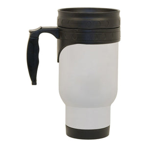 14 oz Stainless Steel Mug - Economy size (With Plastic Insert) - Silver - PhotoUSA | Wholesale Sublimation Blanks & Fulfillment | ORCA® Coating