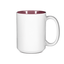 15 oz Two Tone Colored Mug - Maroon , Accent Mugs , PHOTO USA
