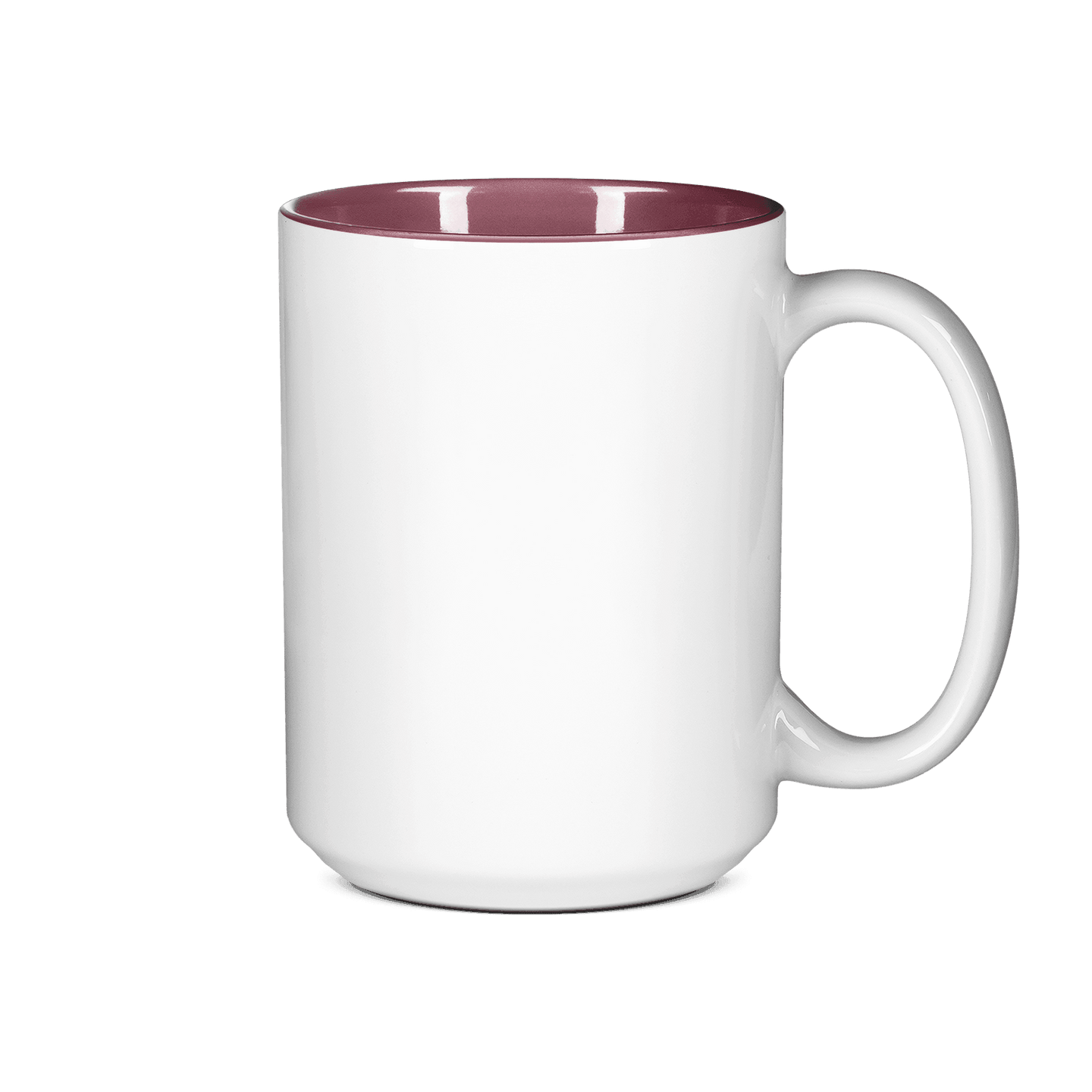 15 oz Two Tone Colored Mug - Maroon , Accent Mugs , PHOTO USA