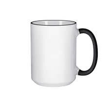 15 oz Rim & Handle Colored Mug - Black , Accent Mugs , PHOTO USA