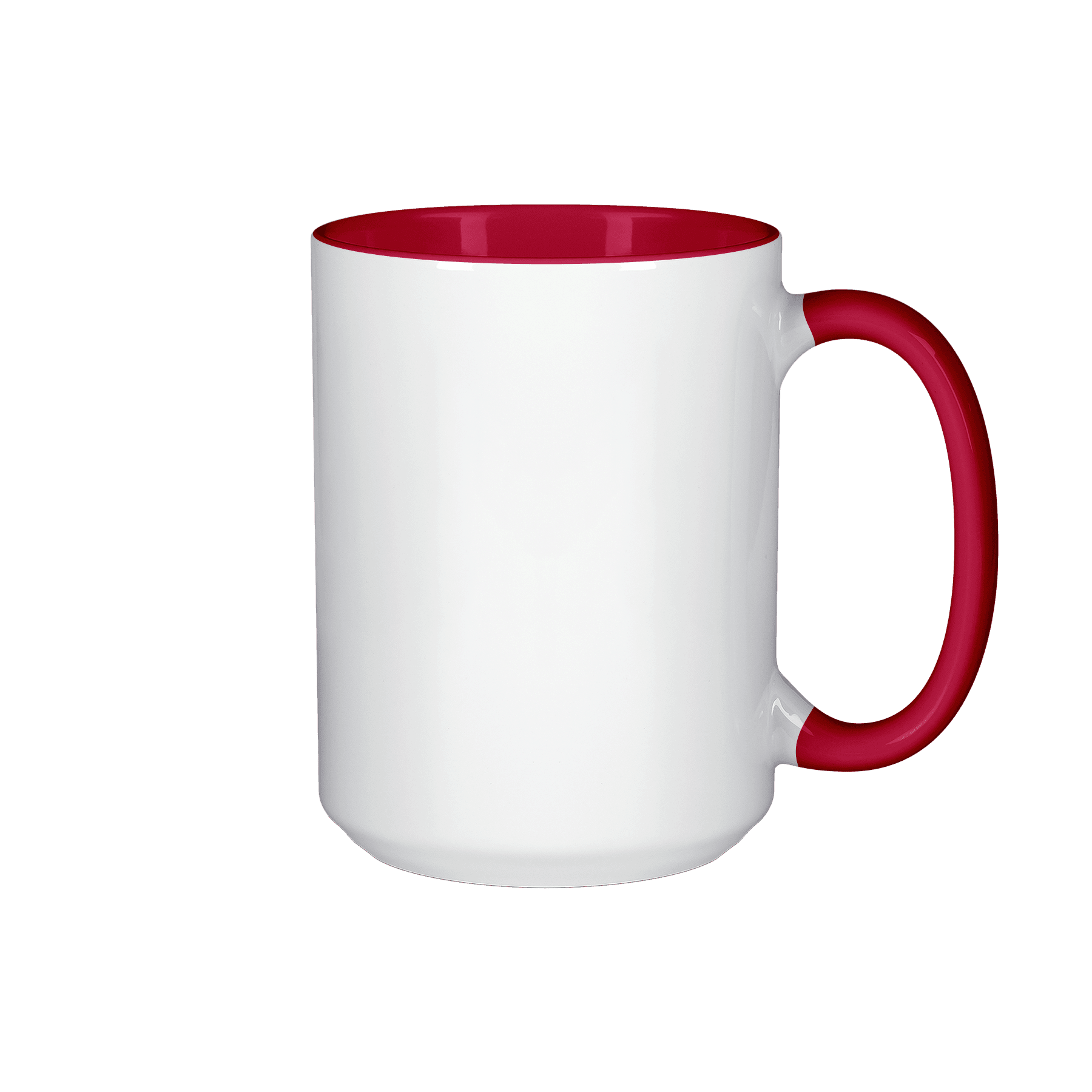 Inner Color:red Mug 15 oz Inner & Handle Colored Mug - Red – Blank Sublimation Mugs