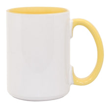 15 oz Inner & Handle Colored Mug - Yellow - PhotoUSA | Wholesale Sublimation Blanks & Fulfillment | ORCA® Coating