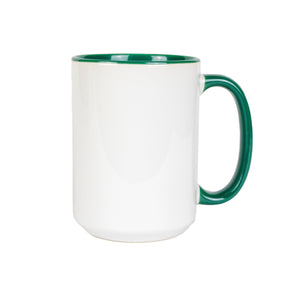 15 oz Inner & Handle Colored Mug - Green , Accent Mugs , PHOTO USA