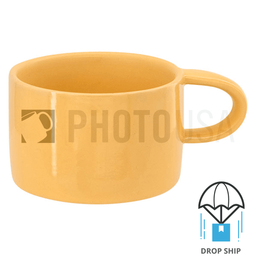6 oz Straight-Wall Macaroon Color Coffee Mug - Signal Yellow