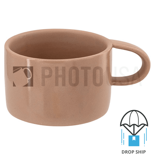 6 oz Straight-Wall Macaroon Color Coffee Mug - Natural Clay