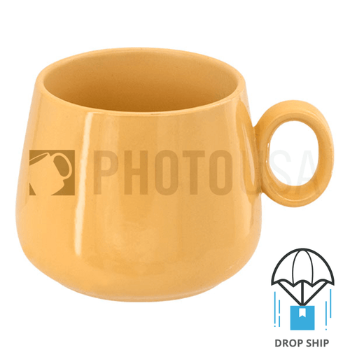 8 oz Tapered Macaroon Color Coffee Mug - Mustard Yellow