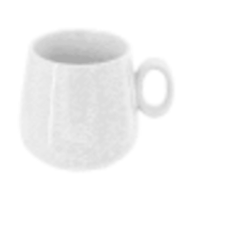 8 oz Tapered Macaroon Color Coffee Mug - Stone White