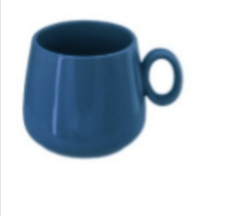 8 oz Tapered Macaroon Color Coffee Mug - Blue Jay